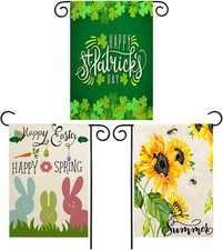 St Patricks Day Garden Flag Easter Flags Summer Seasonal-3