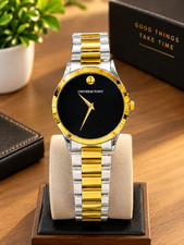 Universe Point Mens Two Tone Gold Silver Watc...