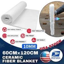 Ceramic Fiber Insulation Blanket Fire resistant 2500F 24"x 47" 10MM 60CM 120CM
