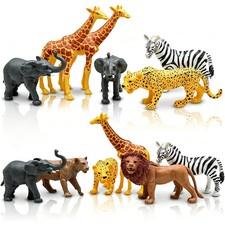 Safari Animals Figures, Plastic Zoo Animals Toys for Toddlers 1-3, Realistic ...