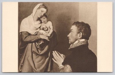 G. B. Moroni Madonna Child Adoration National Gallery Art Kress Postcard