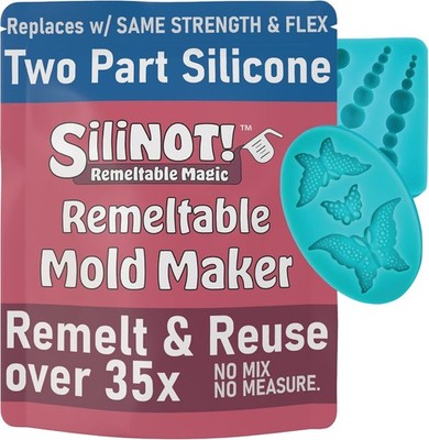 Remeltable Silicone Free Mold Making Kit 16 Fl.oz. | No Mix, Eco-friend