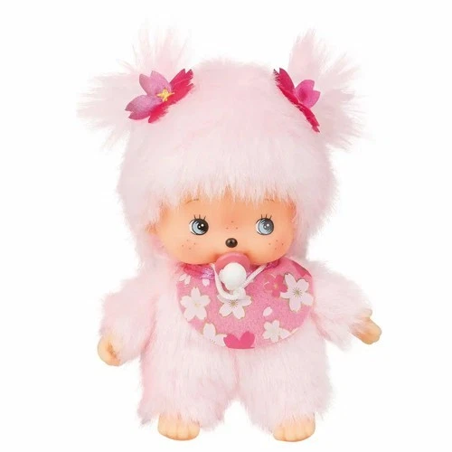 Monchhichi Bebichhichi Kirschblüten Mädchen rosa Sekiguchi Monchichi 15 cm.