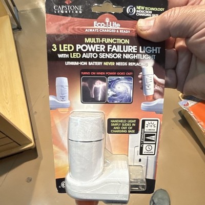 Eco-i-Lite Multi-Function 3 LED Power Failure Night Light, Sensor, Rechargeable