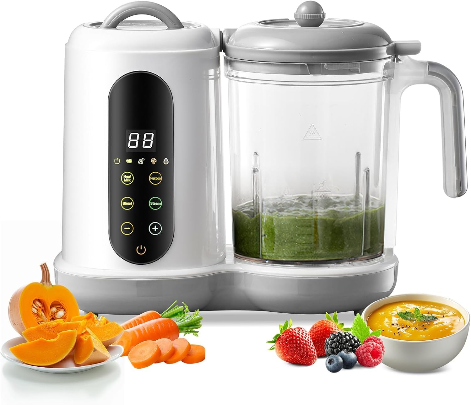 Babynahrungszubereiter, 400ml Babybrei Zubereiter, Baby-Mixer, Küchenmaschine