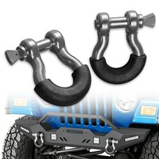 2pcs Universal 34 Bumper D-ring Shackle 9500lbs Tow Hooks For Trailer Off-road 2pcs Universal 34 Bumper D-ring Shackle 9500lbs Tow Hooks For Trailer Off-road