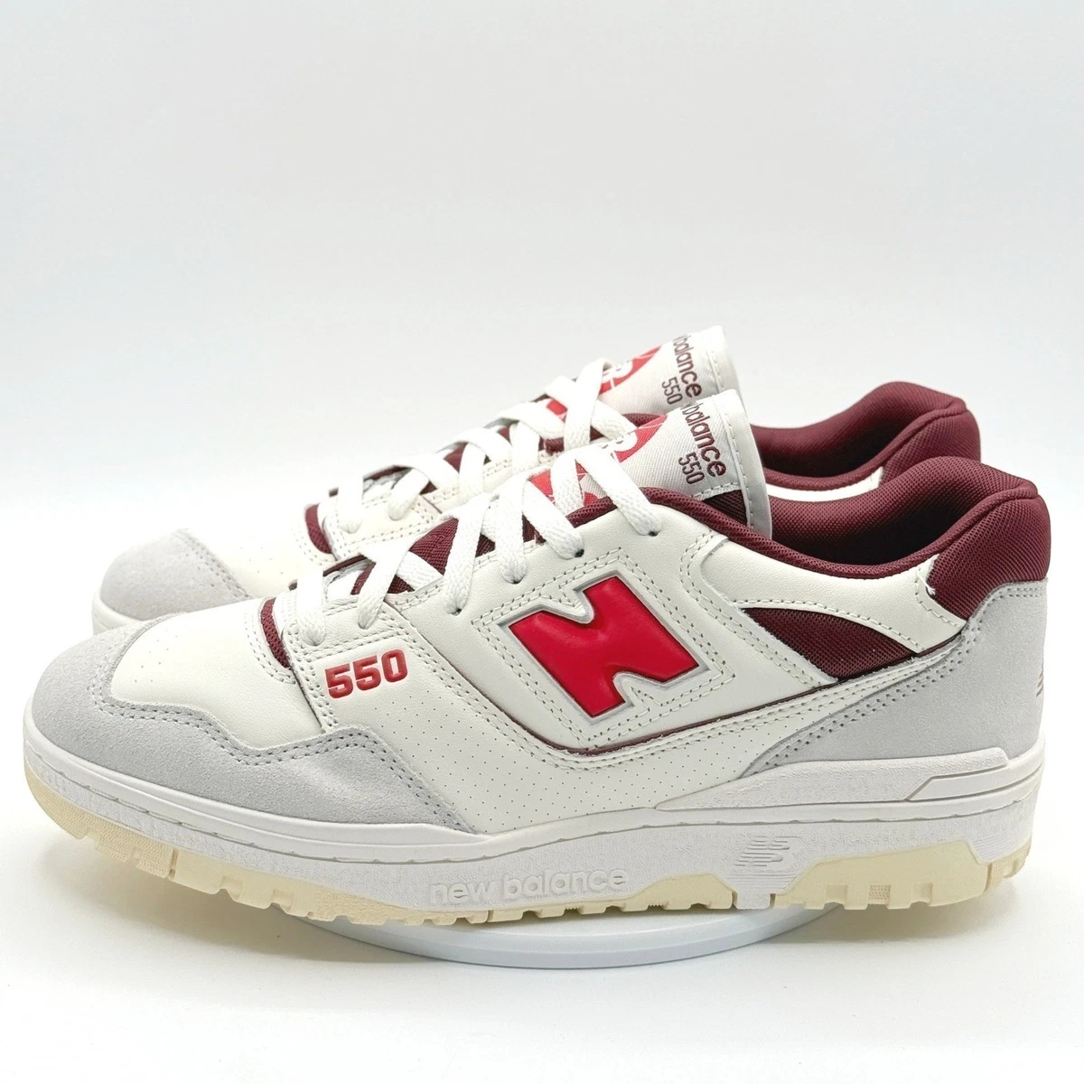 New Balance 550 Sea Salt Grey True White Red BB550EMR Sneakers Mens 10 New Balance 550  main image 4