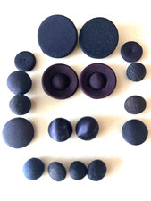 10 Vintage Fabric Covered Navy Blue Asst Buttons