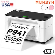 MUNBYN Thermal Label Printer 300DPI USB Shipping Label Printer 4x6 for USPS UPS