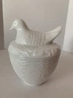 Vintage Avon Chicken Hen on Nest Milk Glass Covered Dish 1970’s