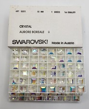 Factory Pack Swarovski Crystal Clear AB 10mm Faceted Cube 5601 Beads; 144pc