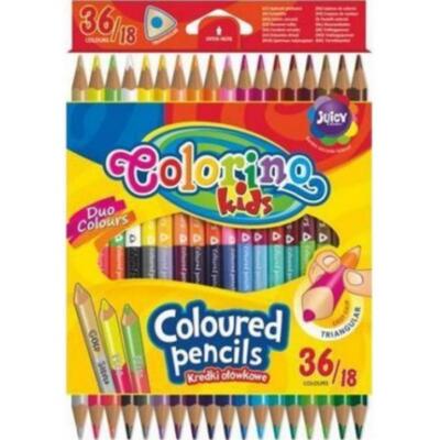 5907690868512 Kredki ołówkowe 2stronne 36kol/180 trójkątne Colorino Kids PATIO 6