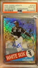 2020 LUIS ROBERT TOPPS UPDATE SILVER PACK AUTO ROOKIE /99 CPC-9 PSA 10 LOW POP
