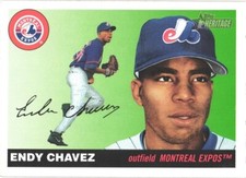 2004 Topps Heritage #15 Endy Chavez Montreal Expos  Baseball Card