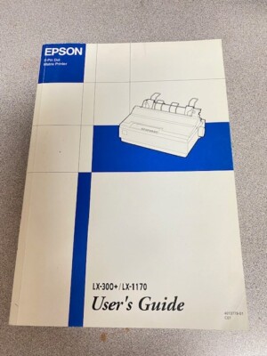 Epson LX-300+ /LX-1170 Printer USER'S GUIDE Manual 9 Pin Dot Matrix Printer Book