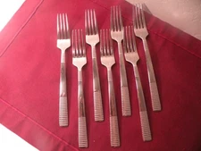 Set Of 7 Salad Forks Oneida PAXTON Stainless Glossy Flatware 7 1/8"