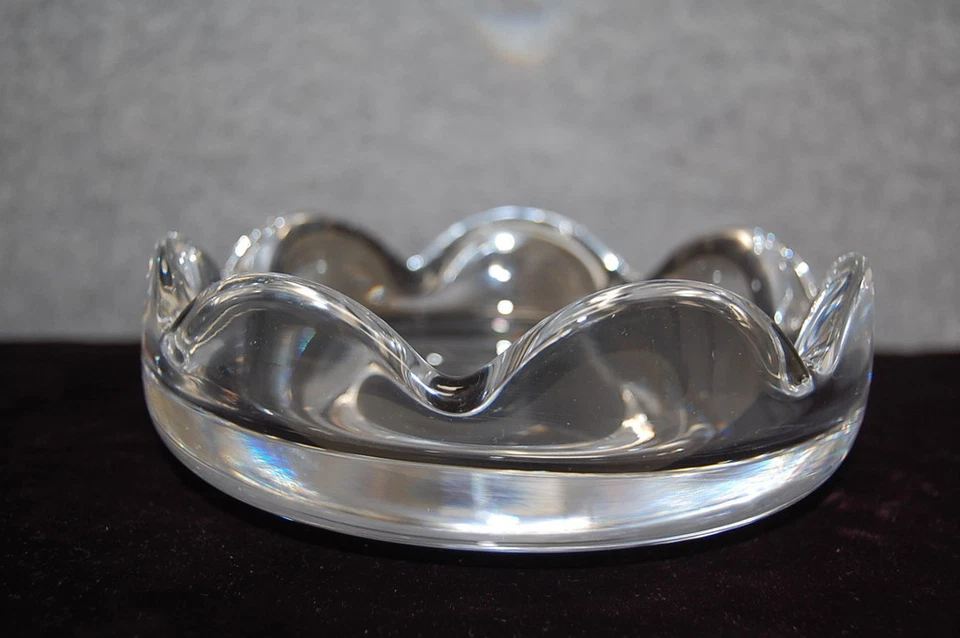 Orrefors Cristal 7" x 2 1/2" Cuenco Firmado y Numerado S5525 Foto 2 de 4