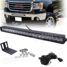 Bumper 20'' Single Row LED Light Bar Kits For GMC Sierra 1500/2500/3500HD 08-14