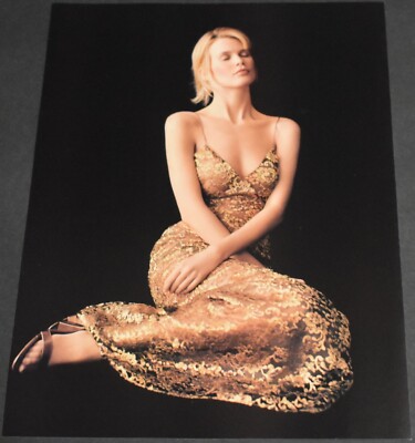90's Print Ad Sexy Heels Long Legs Lady Blonde Dress Claudia Schiffer  Feminine L | eBay