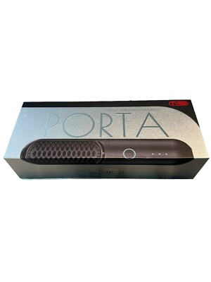Cordless Hair Straightener Brush TYMO HC120 Porta Portable W/Zipper Bag Open Box