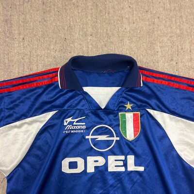 Vintage AC Milan Soccer Jersey Mens Large Blue 1990s Lotto | eBay