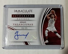 2015-16 Panini Immaculate Collection Basketball Jonas Valanciunas Auto Card /25 
