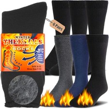 3-6 Pair Mens Warm Heavy Duty Winter Thermal Heated Boots Hiking Wool Socks 9-13