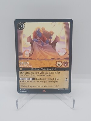 Disney Lorcana TCG Hades King of Olympus 5/204 Regular Rare The