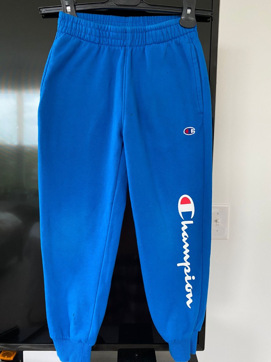 Champion boys youth pull on joggers sweatpants logo blue pants