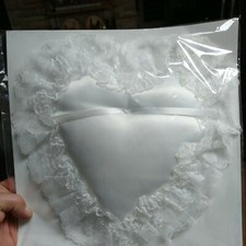 Satin Lace Heart Pillow Weddings Sympathy