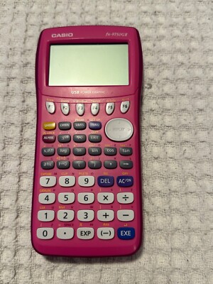 Casio FX-9750 GII Graphing Calculator Pink w/ Cover USB or Battery Powered