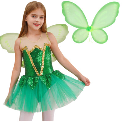 Kids Girls Dancewear Dress Up Costume Princess Fairy Show Carnival Holiday  Elf | eBay