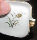 Lefton Ashtrays Set of 4 Wheat Stalk Highlights Vintage Small (NO HOLDER) — photo 2