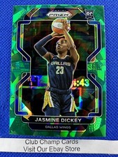 2022 #41 Jasmine Dickey WNBA Panini Prizm Basketball Green Ice Prizm RC Wings
