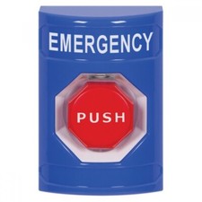 Safety Technology International SS2402EM-EN Emergency Button, Blue, SPDT, STI