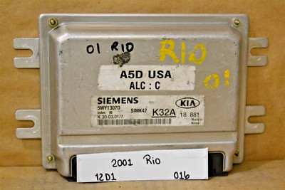 K32A18881 Kia Rio 2000-2002 Engine Control Unit ECU Module 12D1 016 | eBay