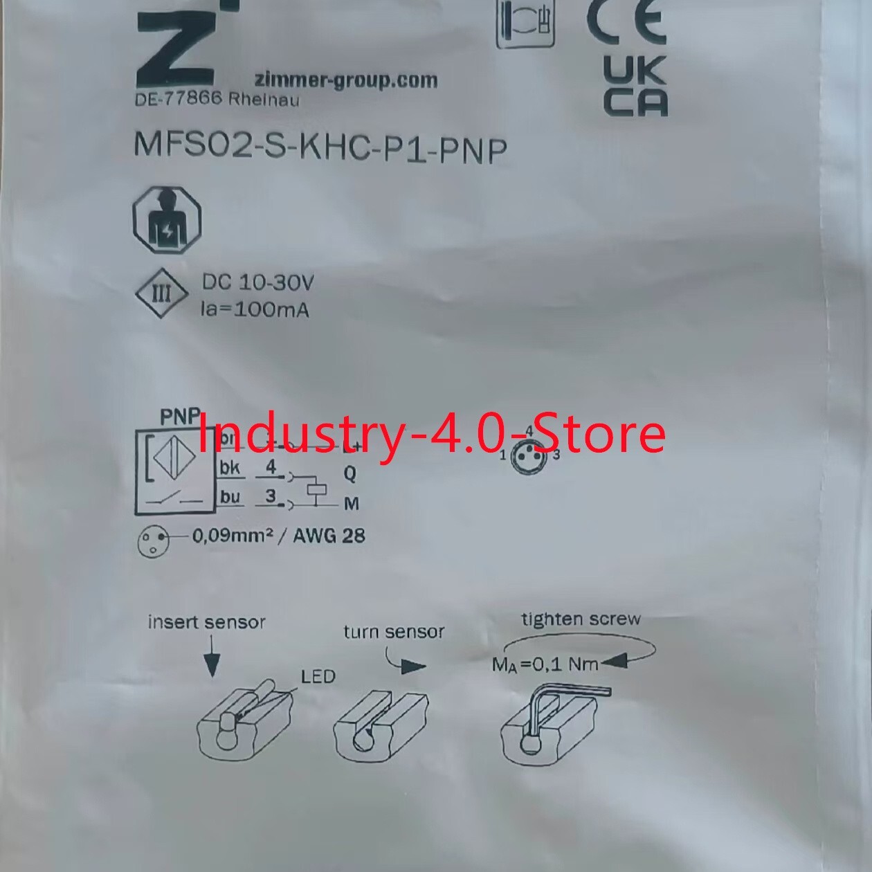 New ZIMMER MFS02-S-KHC-P1-PNP magnetic switch sensor