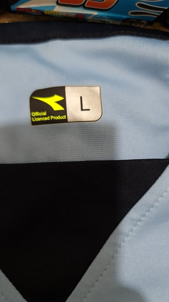 Maillot Leeds United Third 2004 – Diadora Blanc, Mackay, Vintage, Taille L
