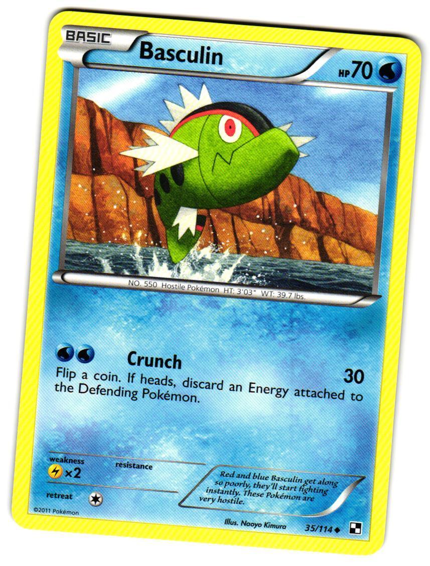Pokemon Black and White Basculin #35/114 Uncommon Lightly played