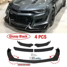 4Pcs Front Bumper Lip Body Kit Lower Spoiler Splitter For Chevy Camaro 2016-2022