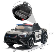 Electric Ride On Police Car Truck 12V Kids Children Toys 3 Speeds Remote Control