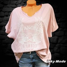 Italy Damen Shirt Oversized kurzarm T-Shirt  ...