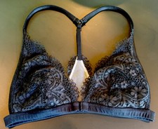 Victoria  s Secret Size XS Black Lace Bra Bralette W Racer Back  