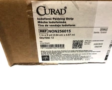Case of 12 CURAD Iodoform Packing Strip 1"x5yd Sterile Medical Dental Wound Care