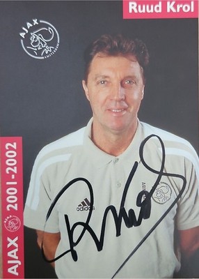   Ruud Krol   AFC Ajax   Autogrammkarte 2001/2002  