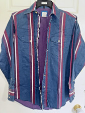 Wrangler Brushpopper Western Vintage Shirt Size Medium