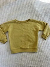 Fostered Collection Kids Vintage Crew Neck Sweatshirt Unisex Yellow Size 4