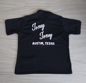 L 黒 50s Weber chain stitch bowling shirt Vintage Vintage 50s/60s Bowling Shirt Button Up Chain Stitch