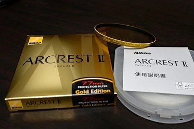 Nikon ARCREST II Gold Edition 77mm Protection Filter ARIIGL-PF77 NEW Japan - Image 1 of 4
