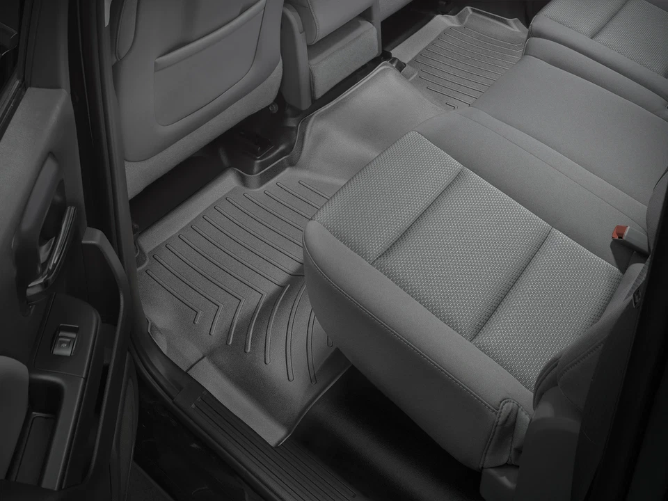 WeatherTech FloorLiner for 2015-2019 GMC Sierra 2500HD / 3500HD - 2nd Row, Black - Image 2 of 4